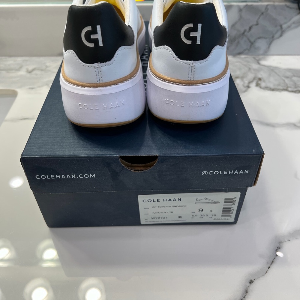 Cole Haan Women’s White and Tan Sneakers - Picture 3 of 6